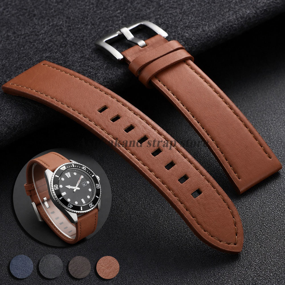 Watches Rolex Smartwatch - حزام ساعة جلدي بخياطة متينة، مناسب