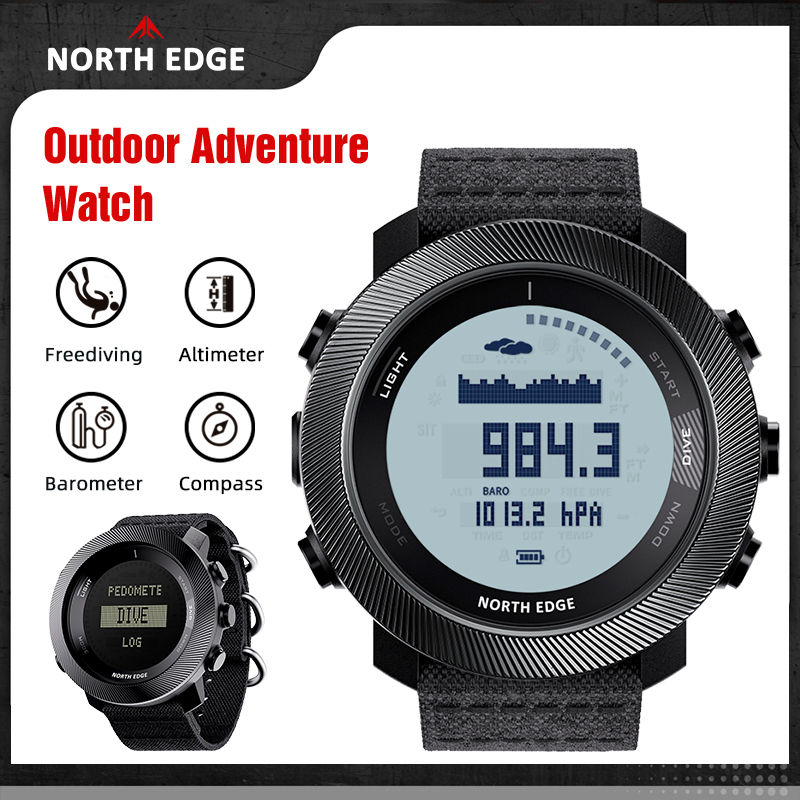 Altimeter Compass Watch - ساعة رقمية للغوص الحر NORTH EDGE