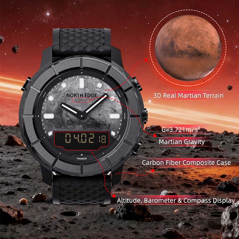ساعة رياضية رجالية من نورث إيد - مراجعة Altimeter Compass Watch وسعره