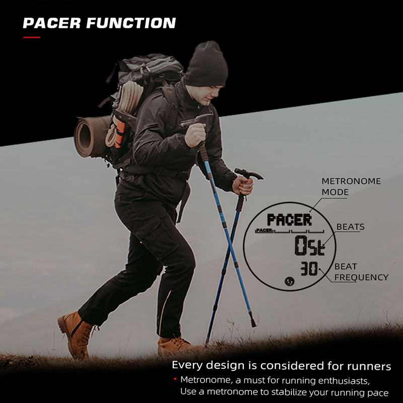 ساعة رقمية للرجال رياضية خفيفة - مراجعة Altimeter Compass Watch وسعره