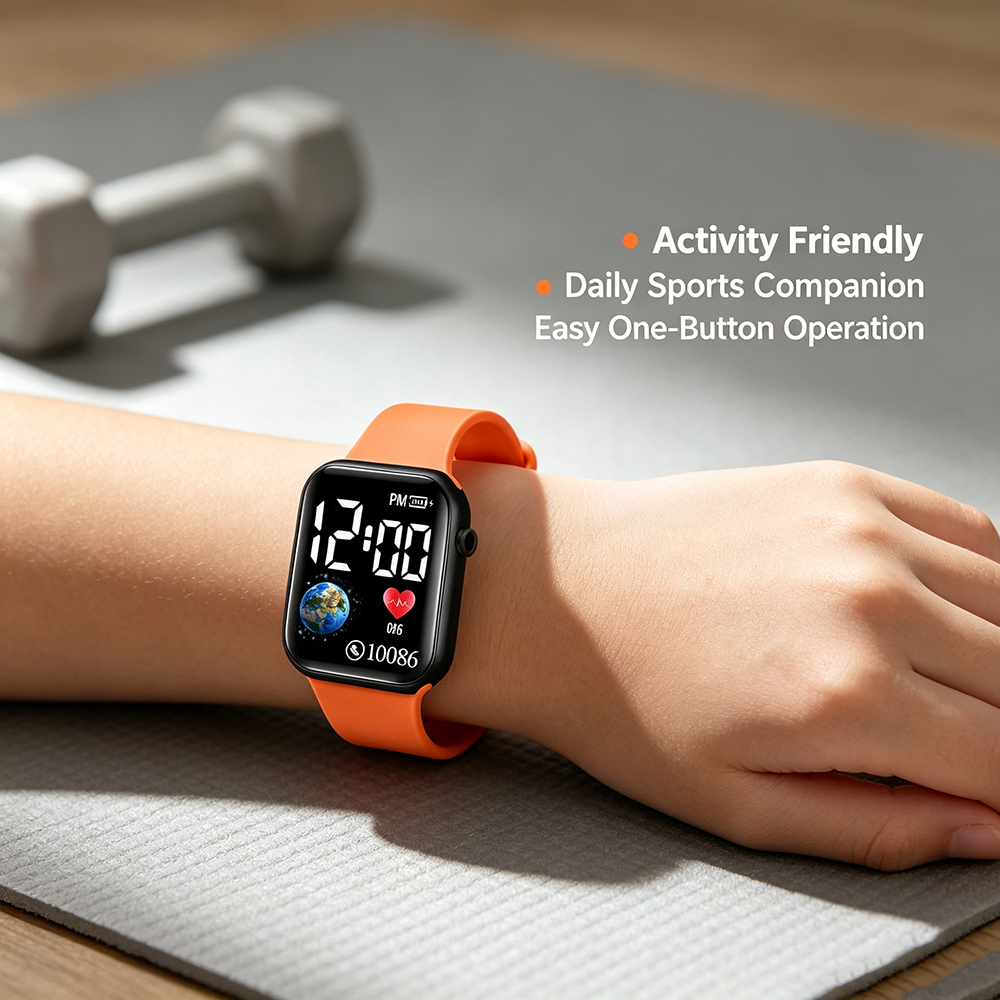 ساعات رقمية LED مربعة للأطفال  - مراجعة Smartwatch Watches For Girls وسعره