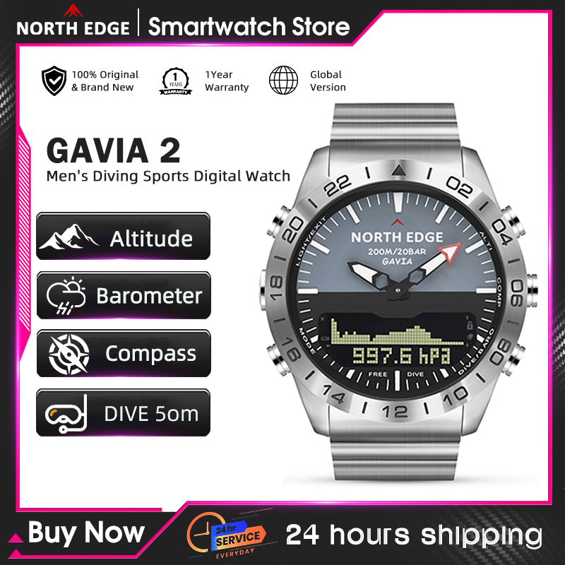 ساعة غوص رجالية من نورث إيدج،  - مراجعة Altimeter Compass Watch وسعره
