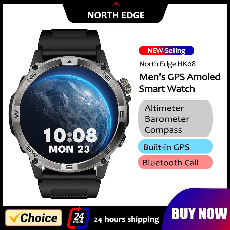 NORTH EDGE GPS الرياضة ساعة ذك - مراجعة Altimeter Compass Watch وسعره