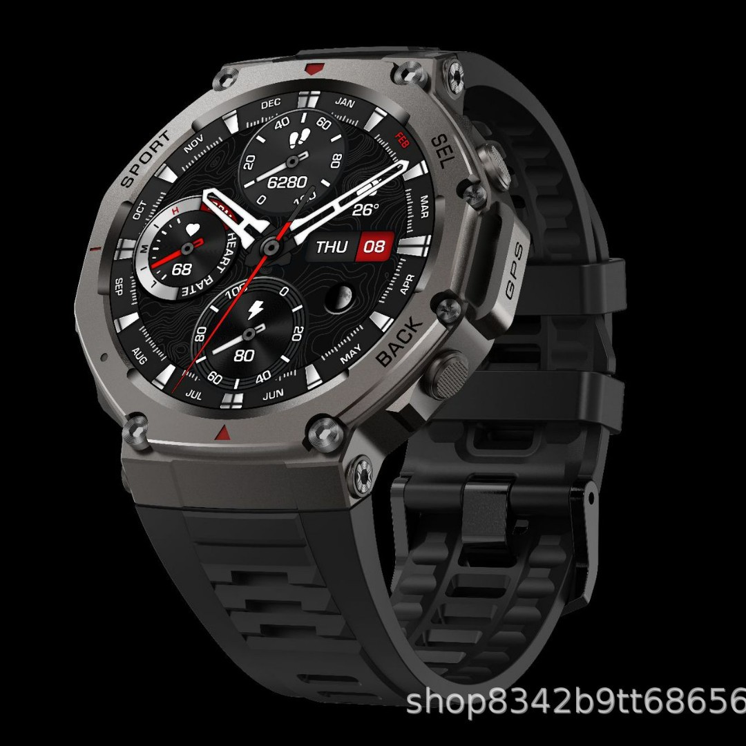 ساعة ذكية DM58، شاشة AMOLED، م - مراجعة Altimeter Compass Watch وسعره