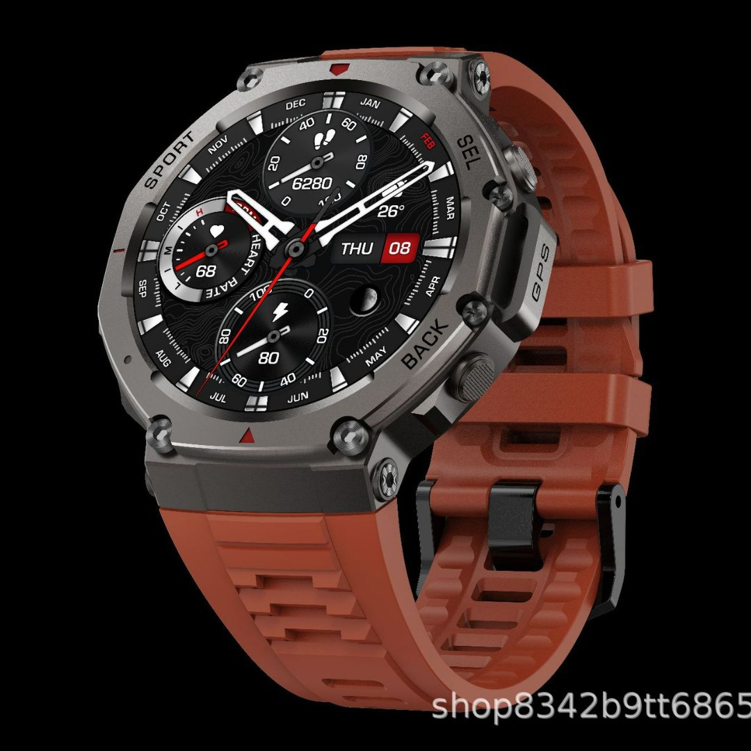 ساعة ذكية DM58، شاشة AMOLED، م - مراجعة Altimeter Compass Watch وسعره
