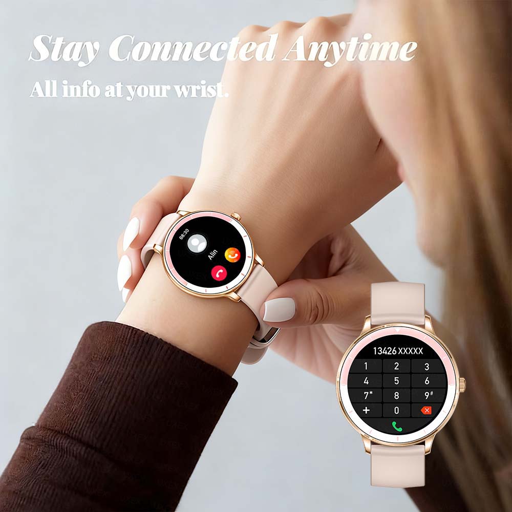 ساعة ذكية للنساء بشاشة عالية ا - مراجعة Watches Ladies Smartwatch وسعره