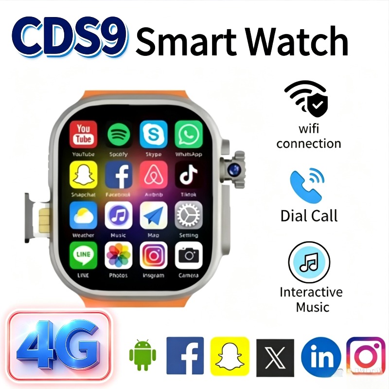 ساعة ذكية 4G CDS9 بنظام أندروي - مراجعة Smartwatch Watches For Women With Gps وسعره