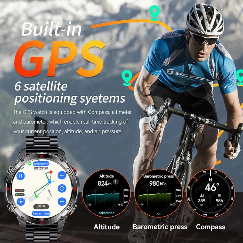 ساعة ذكية عسكرية بسعة 540 مللي - مراجعة Altimeter Compass Watch وسعره
