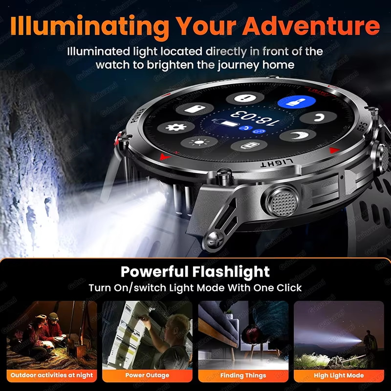 ساعة ذكية عسكرية بسعة 540 مللي - مراجعة Altimeter Compass Watch وسعره
