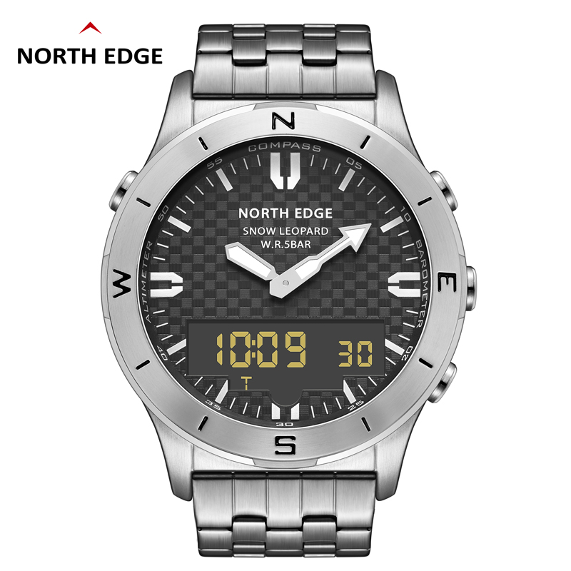 NORTH EDGE ساعة رقمية رياضية ل - مراجعة Altimeter Compass Watch وسعره
